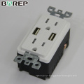 Tomada do carregador do usb do soquete resistente da ampola de 15A 125V ampola GFCI